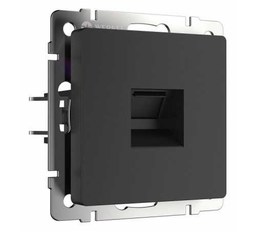 Телефонная розетка RJ-11 Werkel черный матовый W1182008 4690389156960 a051604 Телефонная розетка RJ-11 Werkel черный матовый W1182008 4690389156960 a051604