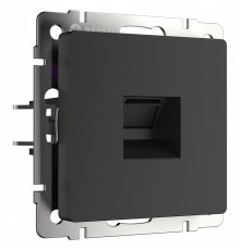 Розетка Werkel Ethernet RJ-45 черный матовый W1181008 4690389156946