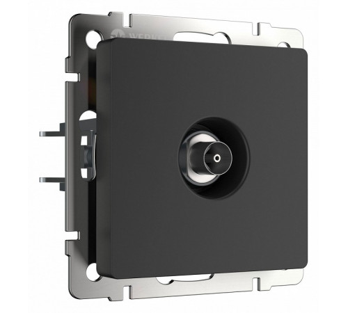 ТВ-розетка Werkel оконечная черный матовый W1183008 4690389157028