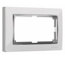 Рамка для двойной розетки Werkel Snabb белый/хром W0081901 4690389161063
