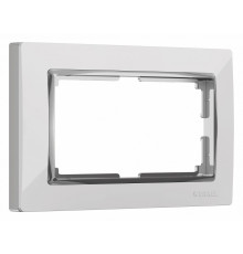 Рамка для двойной розетки Werkel Snabb белый/хром W0081901 4690389161063