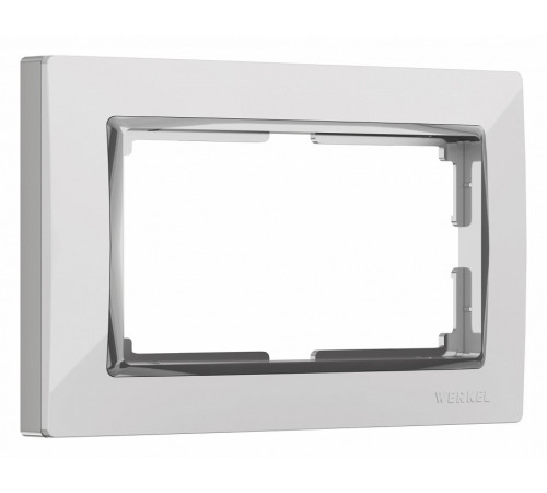 Рамка для двойной розетки Werkel Snabb белый/хром W0081901 4690389161063