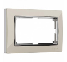 Рамка для двойной розетки Werkel Snabb слоновая кость/хром W0081903 4690389161094