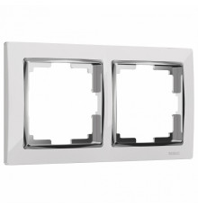 Рамка на 2 поста Werkel Snabb белый/хром W0021901 4690389160721