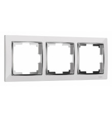 Рамка на 3 поста Werkel Snabb белый/хром W0031901 4690389160813