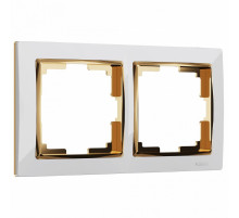 Рамка Werkel Snabb на 2 поста белый/золото W0021933 4690389160790