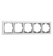 Рамка на 5 постов Werkel Snabb белый/хром W0051901 4690389160943
