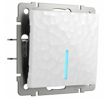Выключатель Werkel Hammer одноклавишный с подсветкой белый W1210101 4690389161995