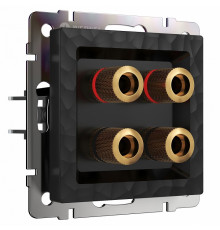 Акустическая розетка Werkel Hammer х4 черный W1285008 4690389163128