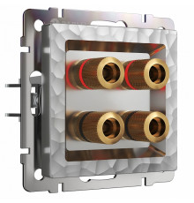 Акустическая розетка Werkel Hammer х4 серебряный W1285006 4690389163111