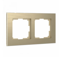 Рамка Werkel Aluminium на 2 поста шампань алюминий W0021711 4690389158148