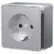 Розетка с заземлением Werkel Gallant серебряный W5071006 4690389167157