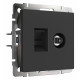 Розетка Werkel TV/RJ-45 6 кат черный матовый W1181308 4690389174483
