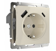 Розетка Werkel с быстрой зарядкой USB Type A+С слоновая кость W1171703 4690389176425