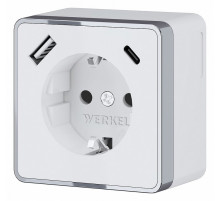 Розетка с заземлением, шторками и USB Werkel Gallant 4690389179594 W5071701 a057698