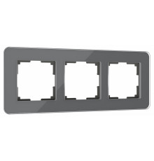 Рамка из стекла на 3 поста Werkel Elite графит 4690389180774 W0032440
