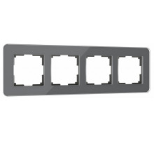 Рамка из стекла на 4 поста Werkel Elite графит 4690389180804 W0042440