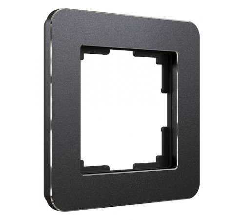 Рамка на 1 пост Werkel Platinum черный алюминий 4690389184420 W0012608