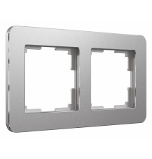Рамка на 2 поста Werkel Platinum алюминий 4690389184444 W0022606