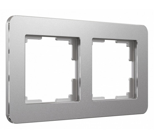 Рамка на 2 поста Werkel Platinum алюминий 4690389184444 W0022606 Рамка на 2 поста Werkel Platinum алюминий 4690389184444 W0022606