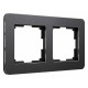 Рамка на 2 поста Werkel Platinum черный алюминий 4690389184451 W0022608