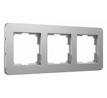 Рамка на 3 поста Werkel Platinum алюминий 4690389184475 W0032606