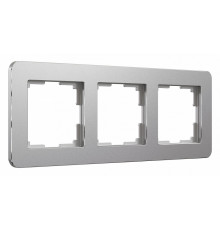 Рамка на 3 поста Werkel Platinum алюминий 4690389184475 W0032606