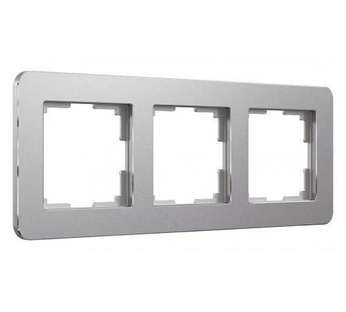 Рамка на 3 поста Werkel Platinum алюминий 4690389184475 W0032606 Рамка на 3 поста Werkel Platinum алюминий 4690389184475 W0032606