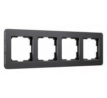 Рамка на 4 поста Werkel Platinum черный алюминий 4690389184512 W0042608