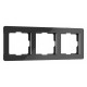 Рамка на 3 поста Werkel Acrylic черный 4690389184888 W0032708