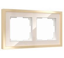 Рамка на 2 поста Werkel Baguette айвори-латунь 4690389185748 W0022851 a060235