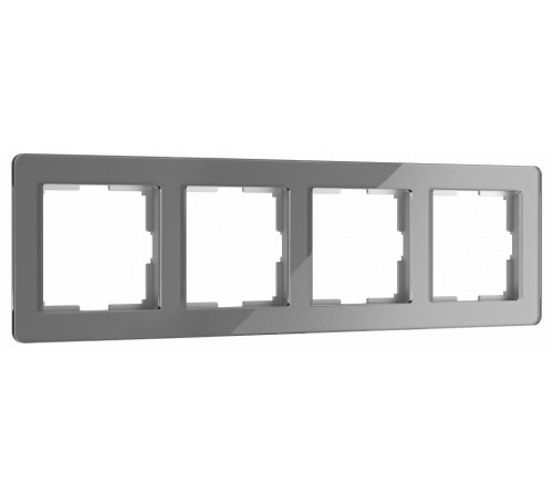 Рамка на 4 поста Werkel Acrylic графит 4690389190537 W0042704 a062132