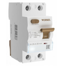 Устройство защитного отключения 1P+N 25 A 30 mА АС 6 kА Werkel W912P256 4690389193088 a062442