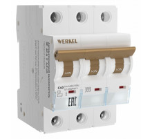 Автоматический выключатель 3P 40 A C 4,5 кА Werkel W903P404 4690389192951 a062530