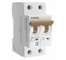 Автоматический выключатель 2P 10 A C 6 кА Werkel W902P106 4690389192623 a062541