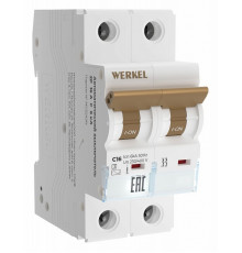 Автоматический выключатель 2P 16 A C 6 кА Werkel W902P166 4690389192654 a062542
