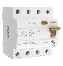 Устройство защитного отключения 3P+N 63 A 30m А АС 6 kА Werkel W914P636 4690389193200 a062566