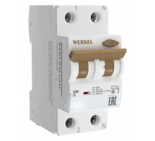 Дифференциальный автомат 1P+N 25 A 30 mА 6 kА C А Werkel W922P256 4690389193248 a062570