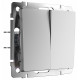 Перекрестный выключатель двухклавишный (серебряный матовый) Werkel W1123065 4690389196881 a064030