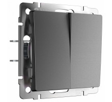 Перекрестный выключатель двухклавишный Werkel графит матовый W1123064 4690389196898 a064032