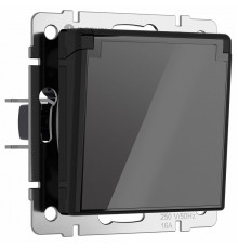 Розетка с заземлением, крышкой и шторками Werkel 4690389197734 W1171248 a064043