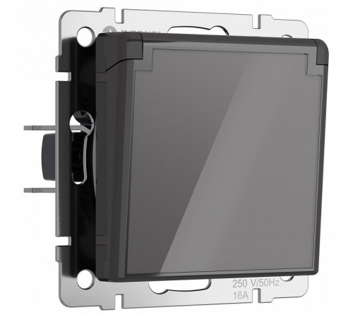 Розетка с заземлением, крышкой и шторками Werkel 4690389197529 W1171244 a064092