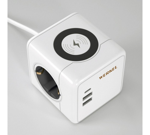 Розеточный блок 3-местный + 3 USB + беспроводная зарядка Werkel 4690389204265 W6513501 a066454