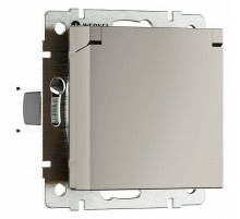 Розетка с/з с защитной крышкой и шторками Werkel W1271204 4690389211980 a069464