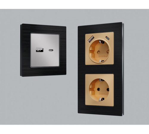 Рамка двухместная Ambrella Volt Platos AF550502