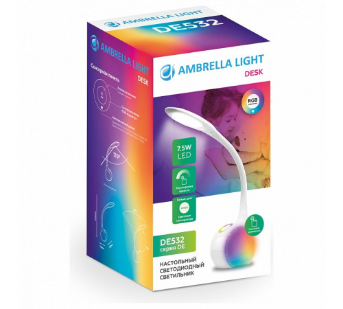 Настольная лампа с RGB подсветкой Ambrella Light Desk DE532 Настольная лампа с RGB подсветкой Ambrella Light Desk DE532