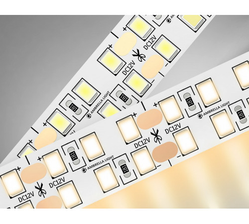 Светодиодная лента двухрядная Ambrella Light LED Strip 12В 2835 19,2Вт/м 3000K 5м IP20 GS1601