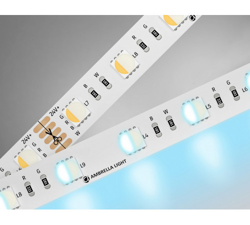 Светодиодная лента Ambrella Light LED Strip 24В 5050 10Вт/м RGBW+6500K 5м IP20 GS4403