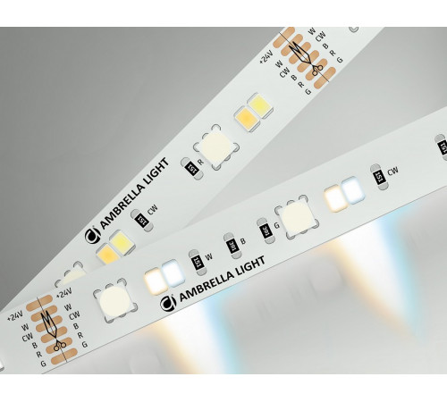 Светодиодная лента Ambrella Light LED Strip 24В 5050+2835 13Вт/м RGB+3000-6500K 5м IP20 GS4501 Светодиодная лента Ambrella Light LED Strip 24В 5050+2835 13Вт/м RGB+3000-6500K 5м IP20 GS4501