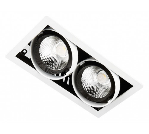 Встраиваемый светильник Ambrella Light T812 BK/CH 2*12W 4200K Встраиваемый светильник Ambrella Light T812 BK/CH 2*12W 4200K